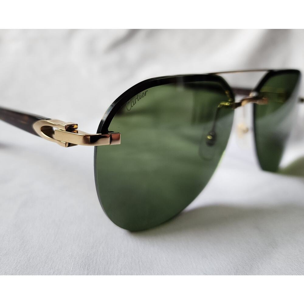 Authentic C Decor Cartier Aviator Metal Frame Sunglasses Sun Glasses CT0275SA
